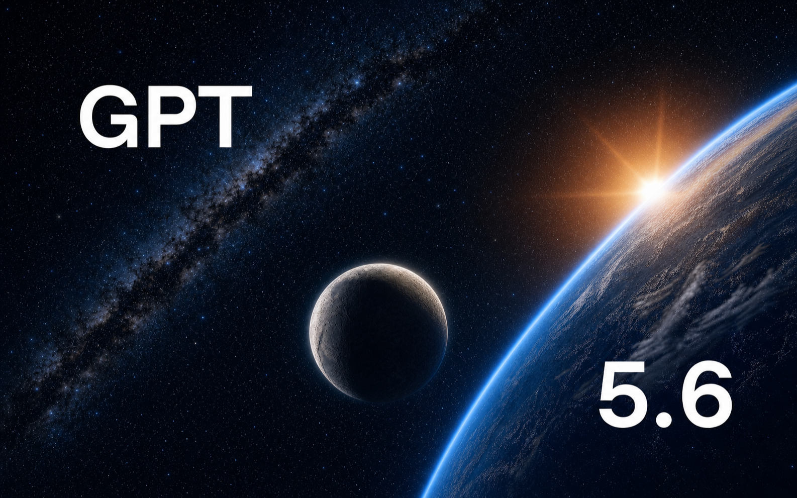 GPT-5.6 mit Sol, Terra und Luna vor einer Weltraumkulisse